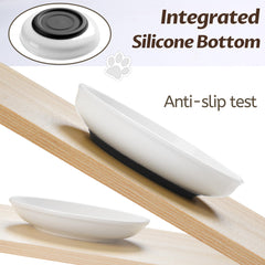 WROSWT non-slip silicone base keeps bowls in place.