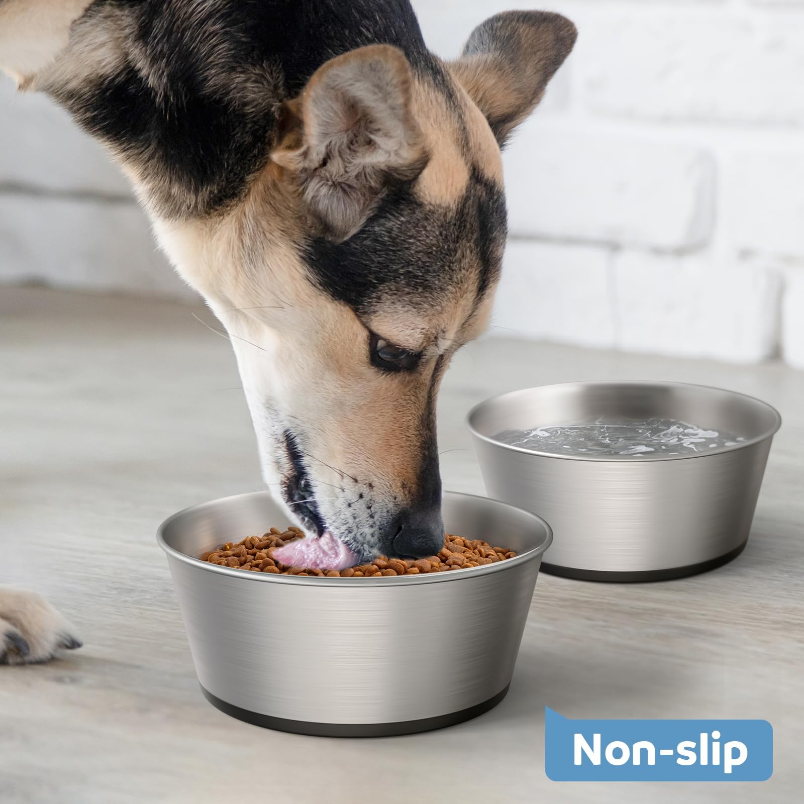 WROSWT set of two bowls provides two feeding stations.