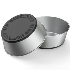 WROSWT stainless steel dog bowl with 6-cup capacity for steady feeding and easy cleanup.