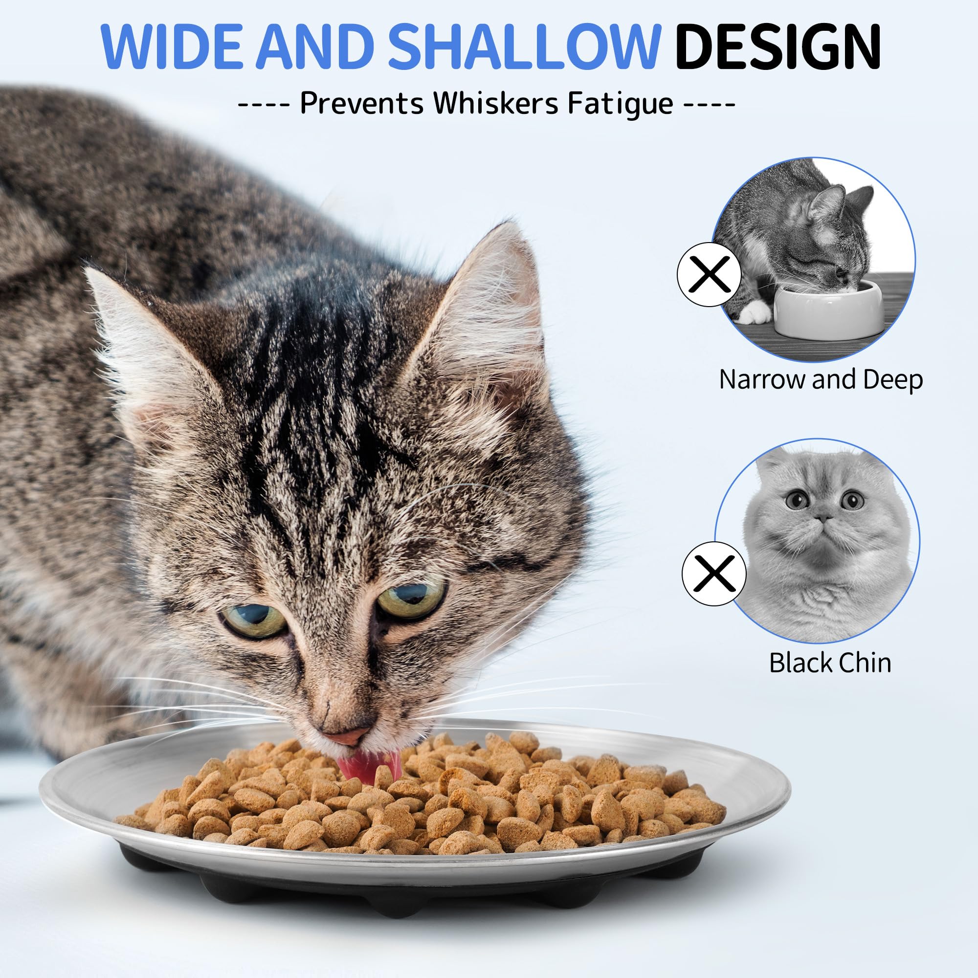 WROSWT two-piece set provides a versatile feeding station for multiple cats.