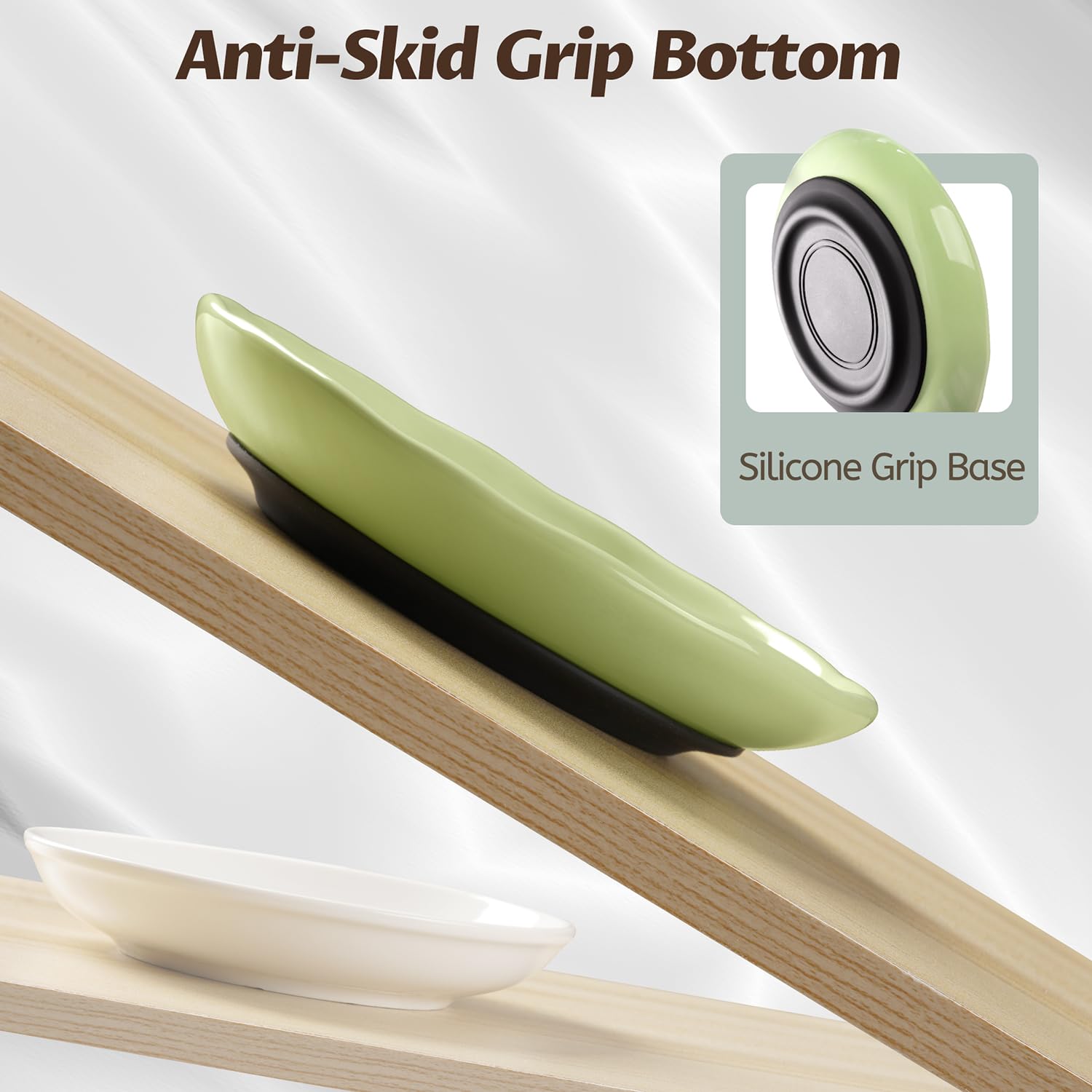 WROSWT wide shallow ceramic bowl reduces whisker fatigue while eating.