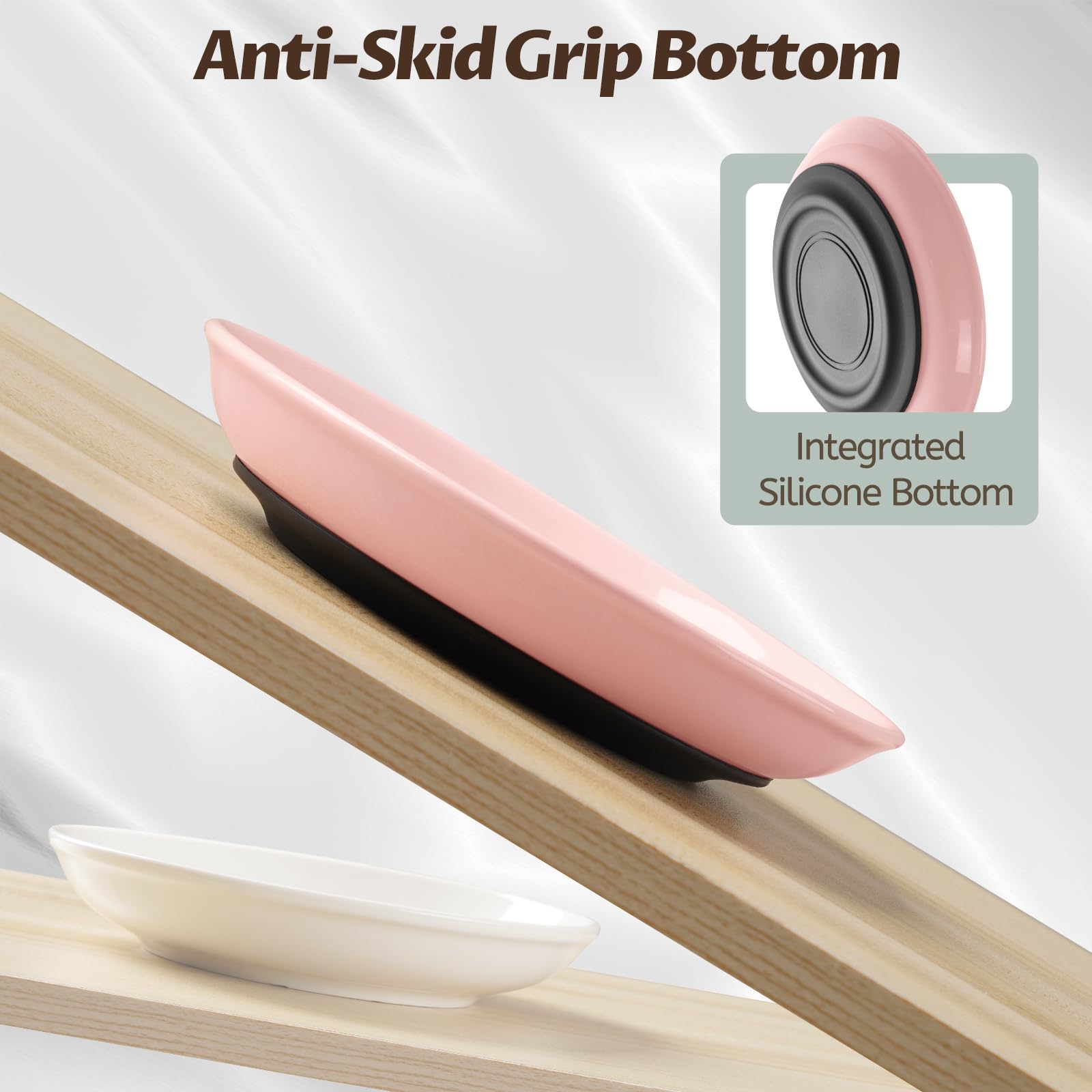 WROSWT wide shallow bowl reduces whisker fatigue during meals.