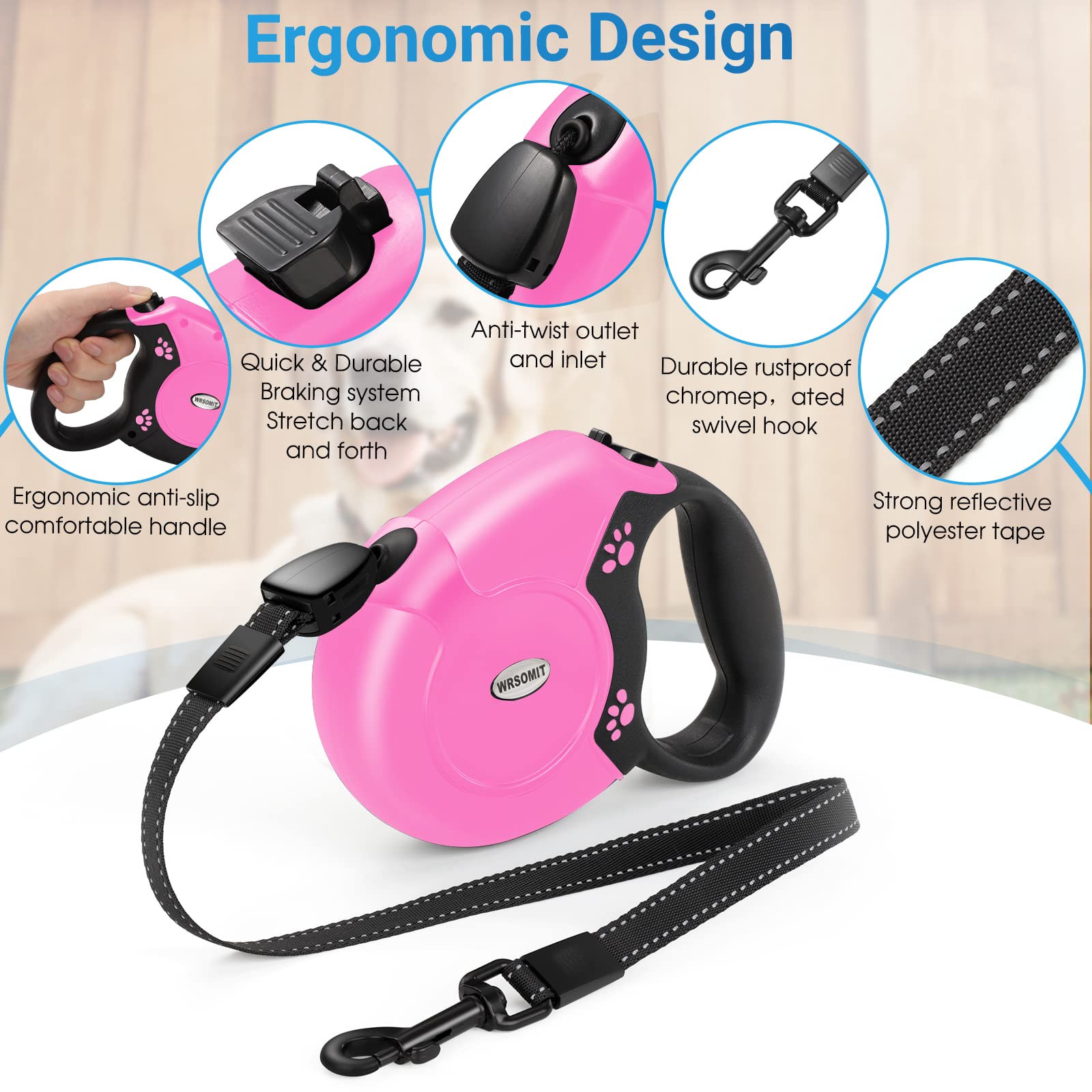 WRSOMIT anti-slip handle close-up for secure, comfortable grips
