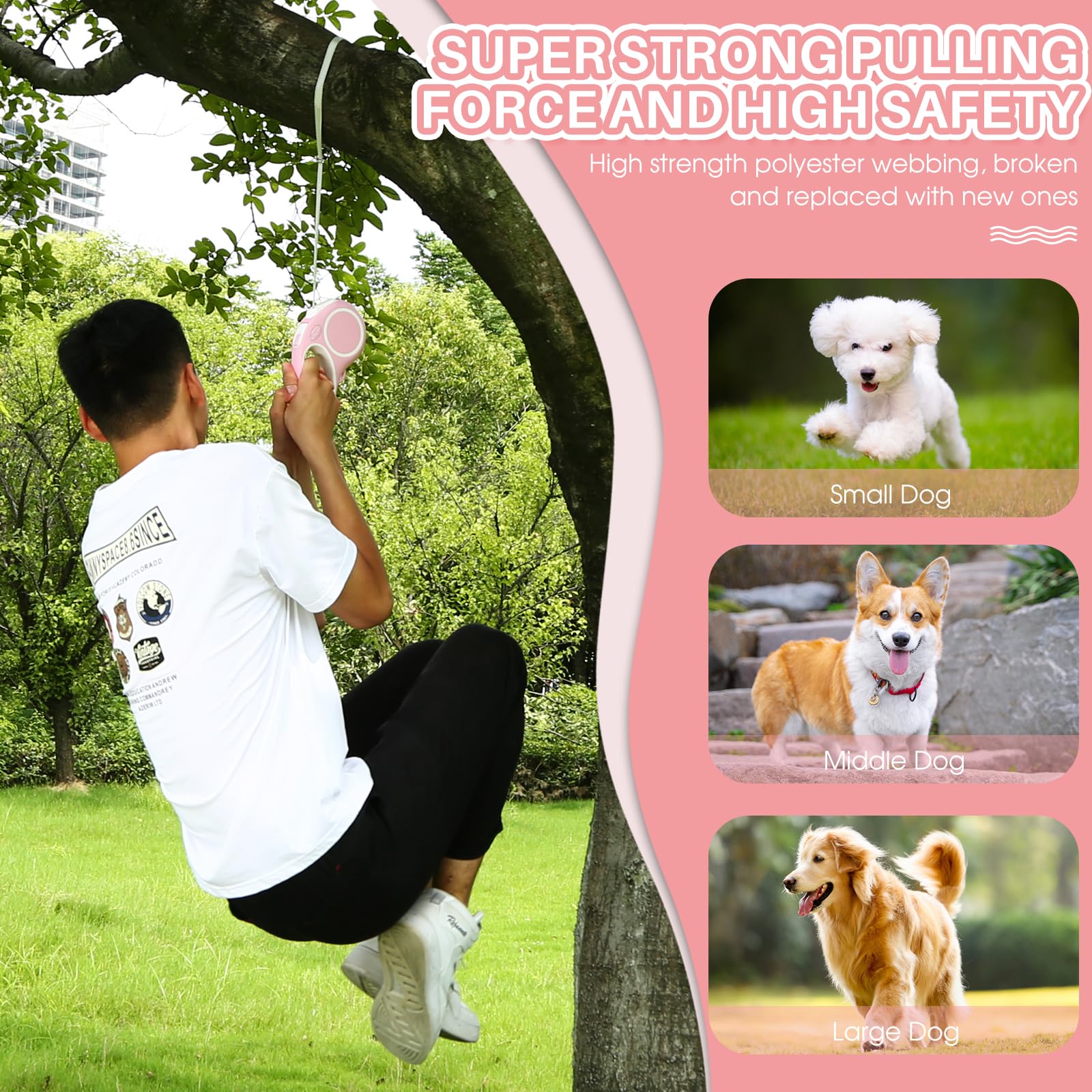 WRSOMIT chew-proof wire rope protecting leash from chewers