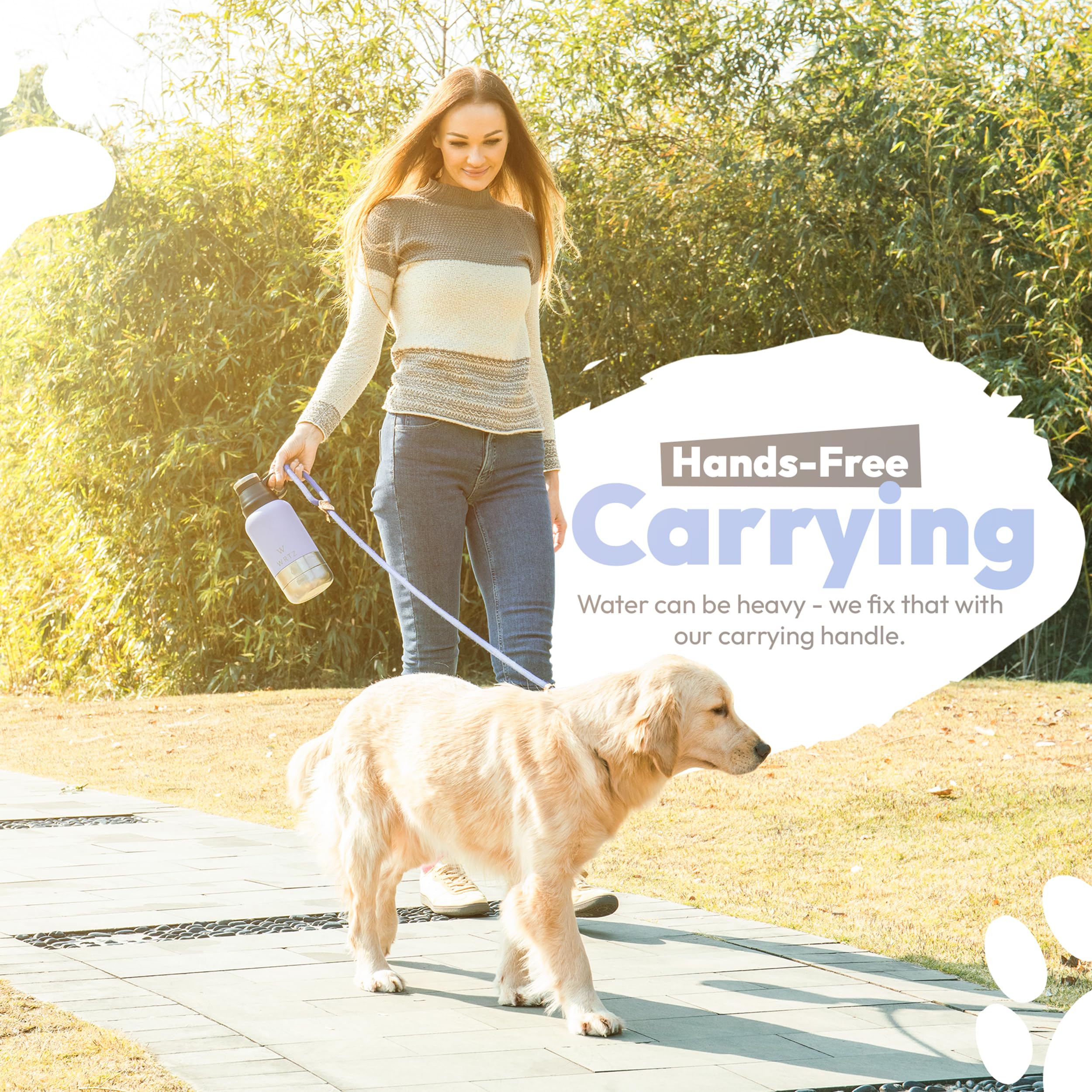 BPA-free lid ensures safe drinking water for pets