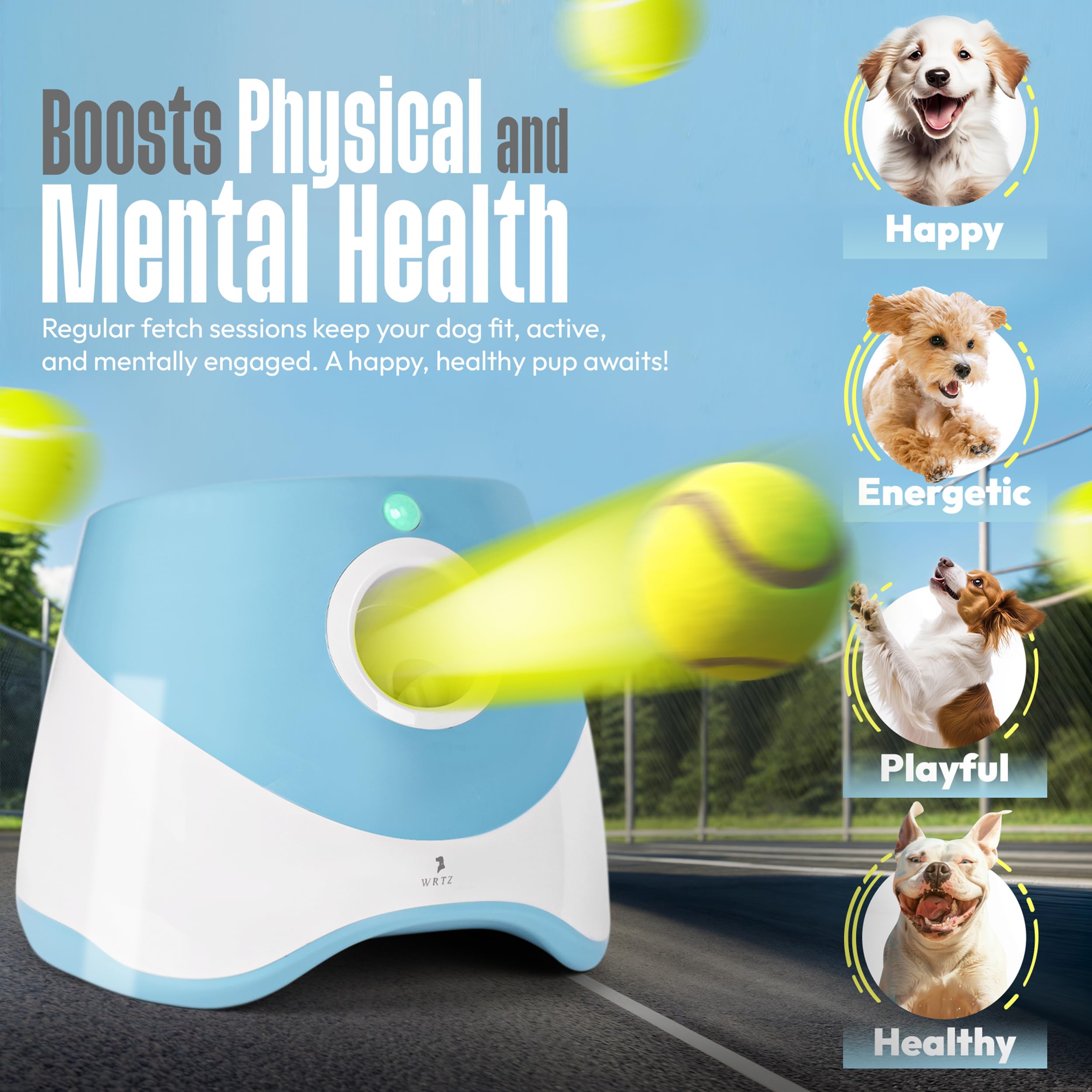 WRTZ mini tennis balls 2 inch enhance small dog play sessions.