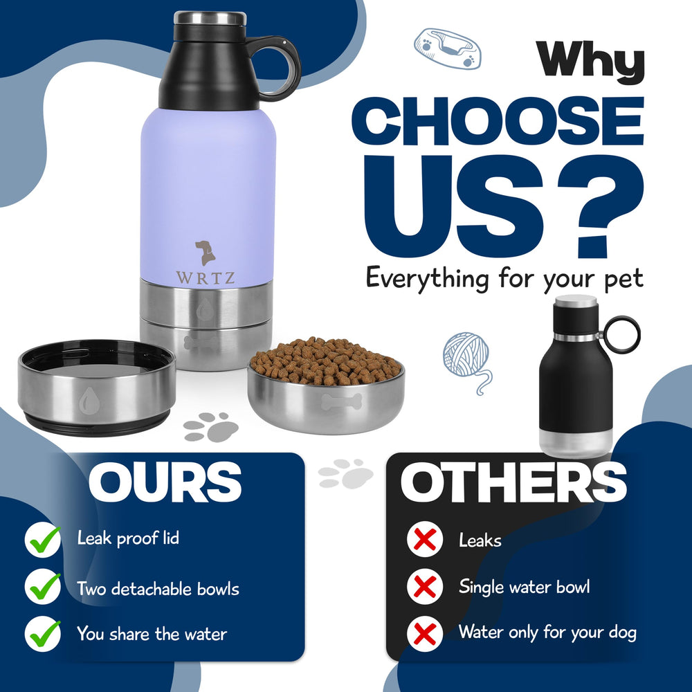 WRTZ removable bowls offer convenient dog feeding during outdoor adventures