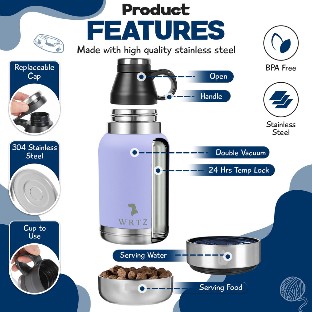Large 32-ounce capacity supports longer trips and hikes