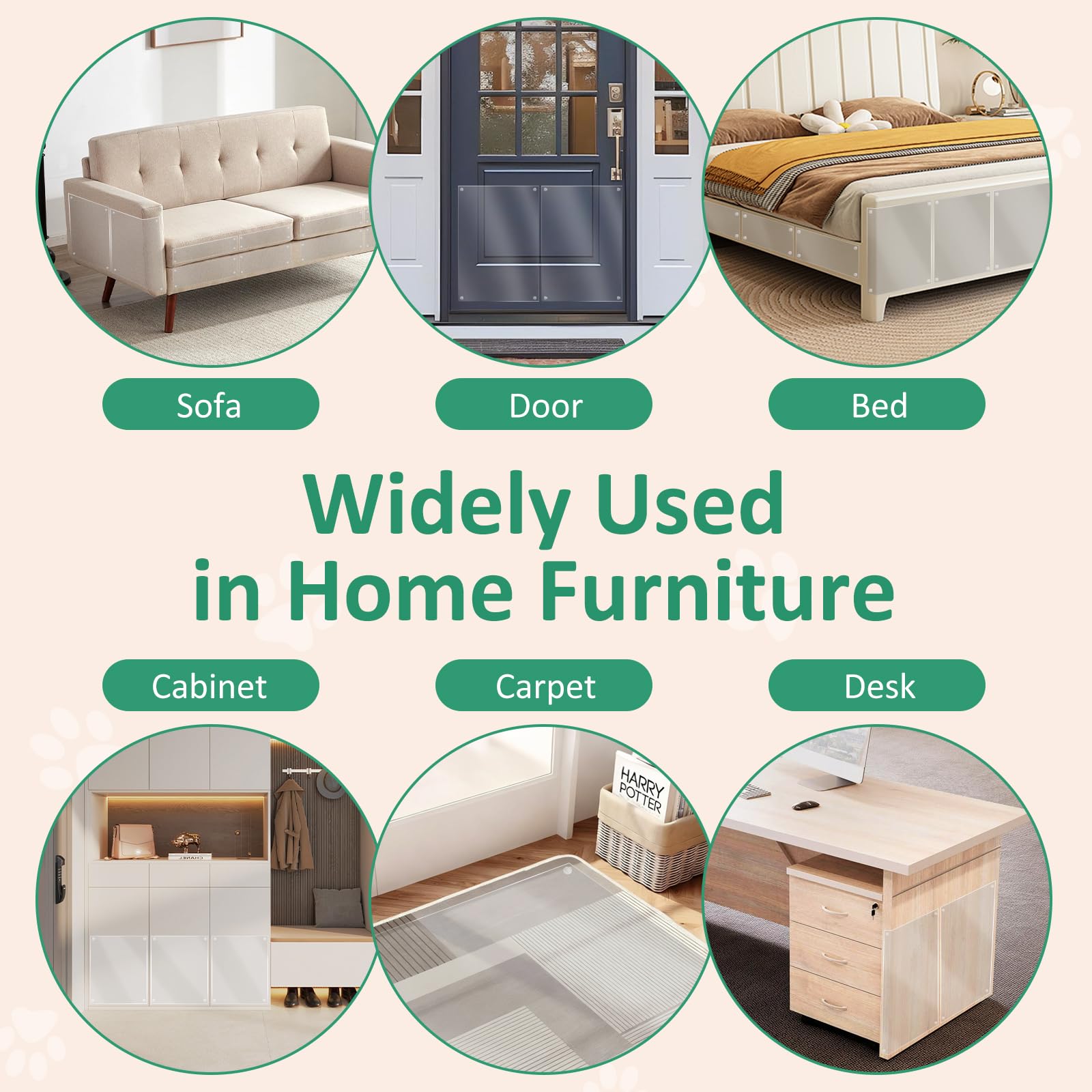 Wsaeig self-adhesive clear cover blends with décor while guarding surfaces.