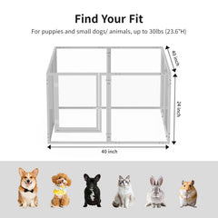 WSHPY Dog Play Pen door close-up highlights safe, easy-access entry for pets.