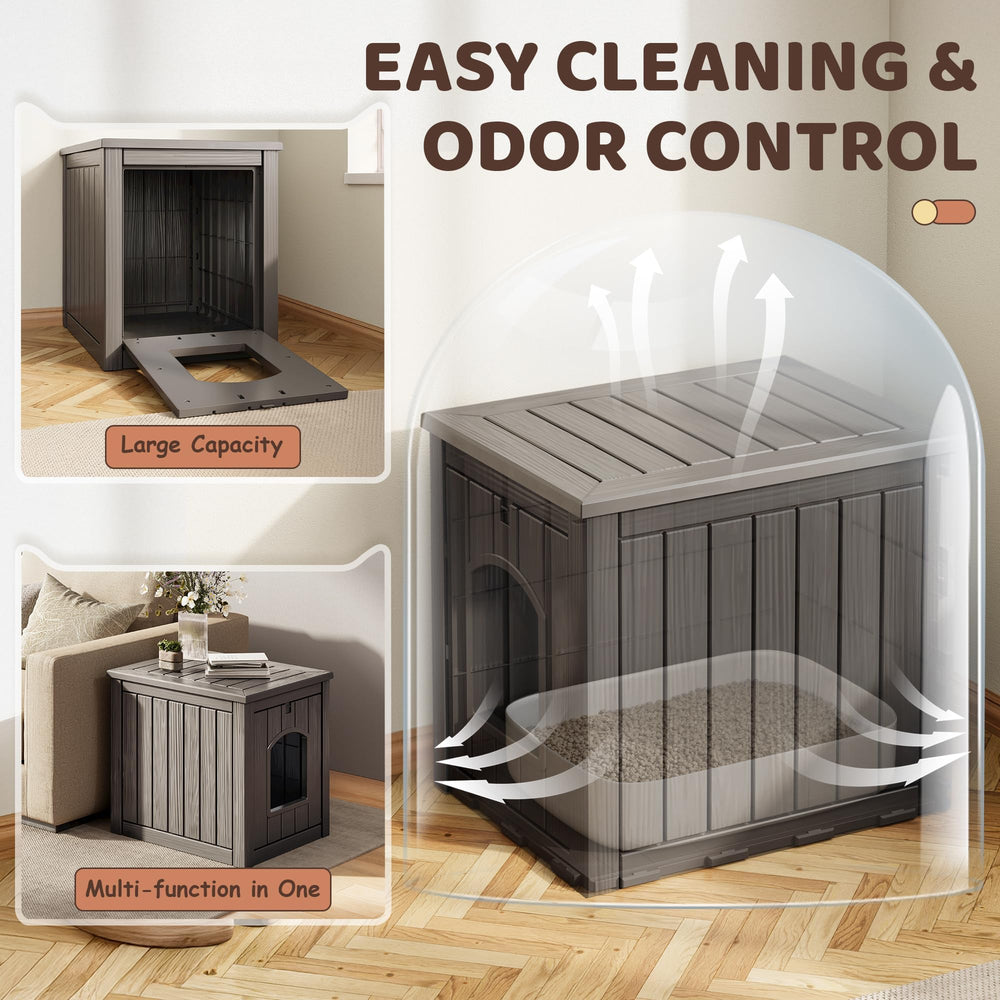 WTFGO durable, wood-grain look adds stylish pet furniture