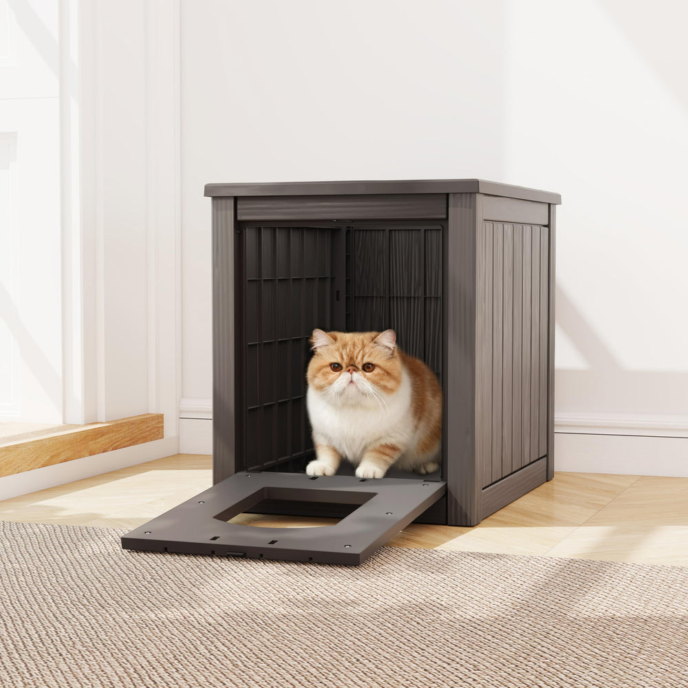 WTFGO hidden litter box side table blends with decor