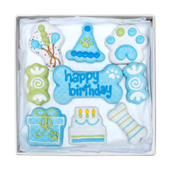 WÜFERS Birthday Boy Cookie Box promo—perfect for celebrating dogs' special days.