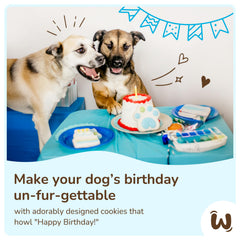 WÜFERS hand-decorated dog treats—each cookie crafted for festive moments.