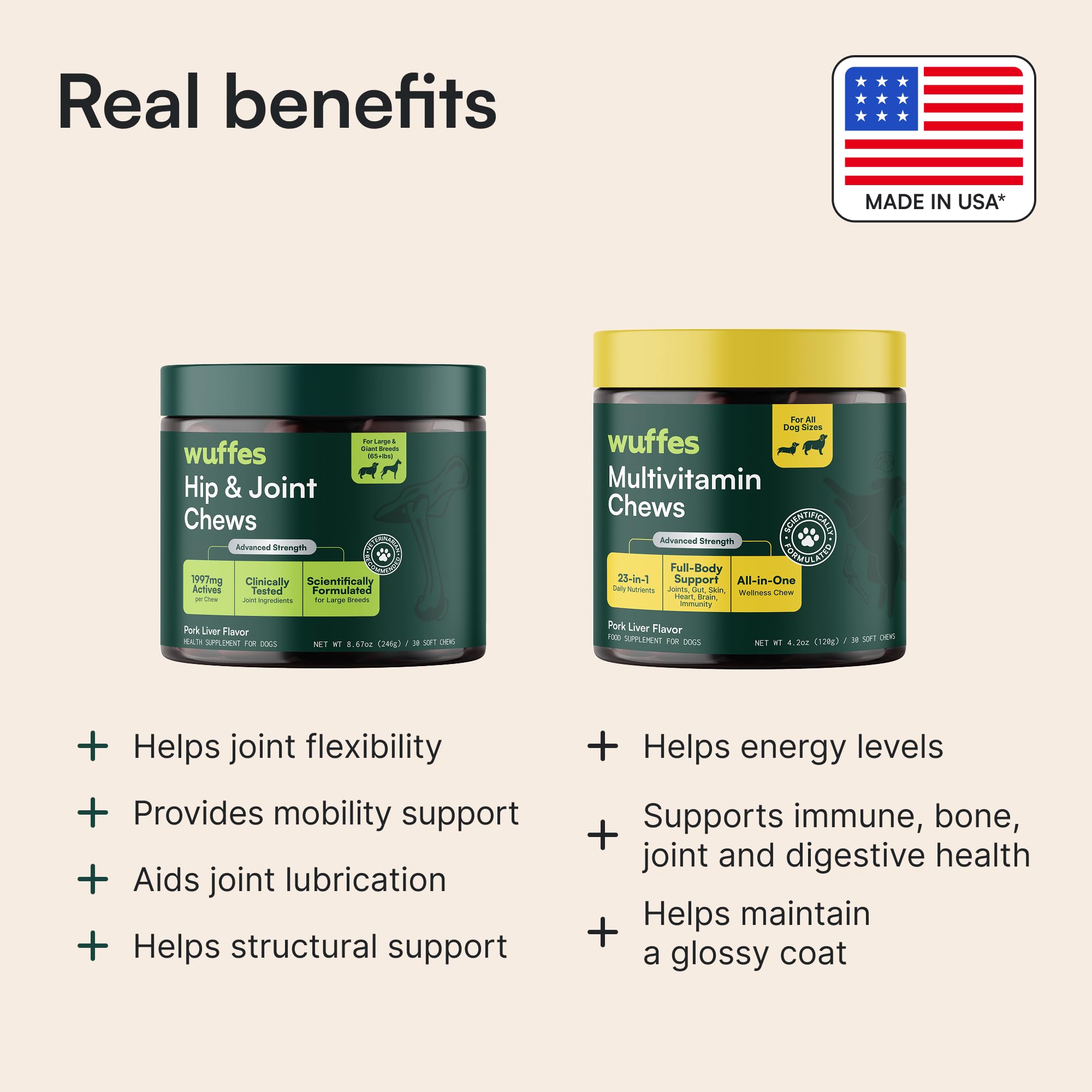 Image highlight of Wuffes vitamin blend ingredients and minerals