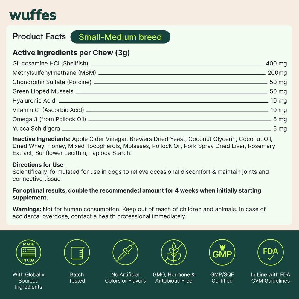 Wuffes double-pack on shelf provides an easy, ready-to-use option