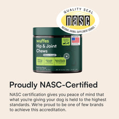 Wuffes ingredients featuring glucosamine and chondroitin support joint-friendly cartilage