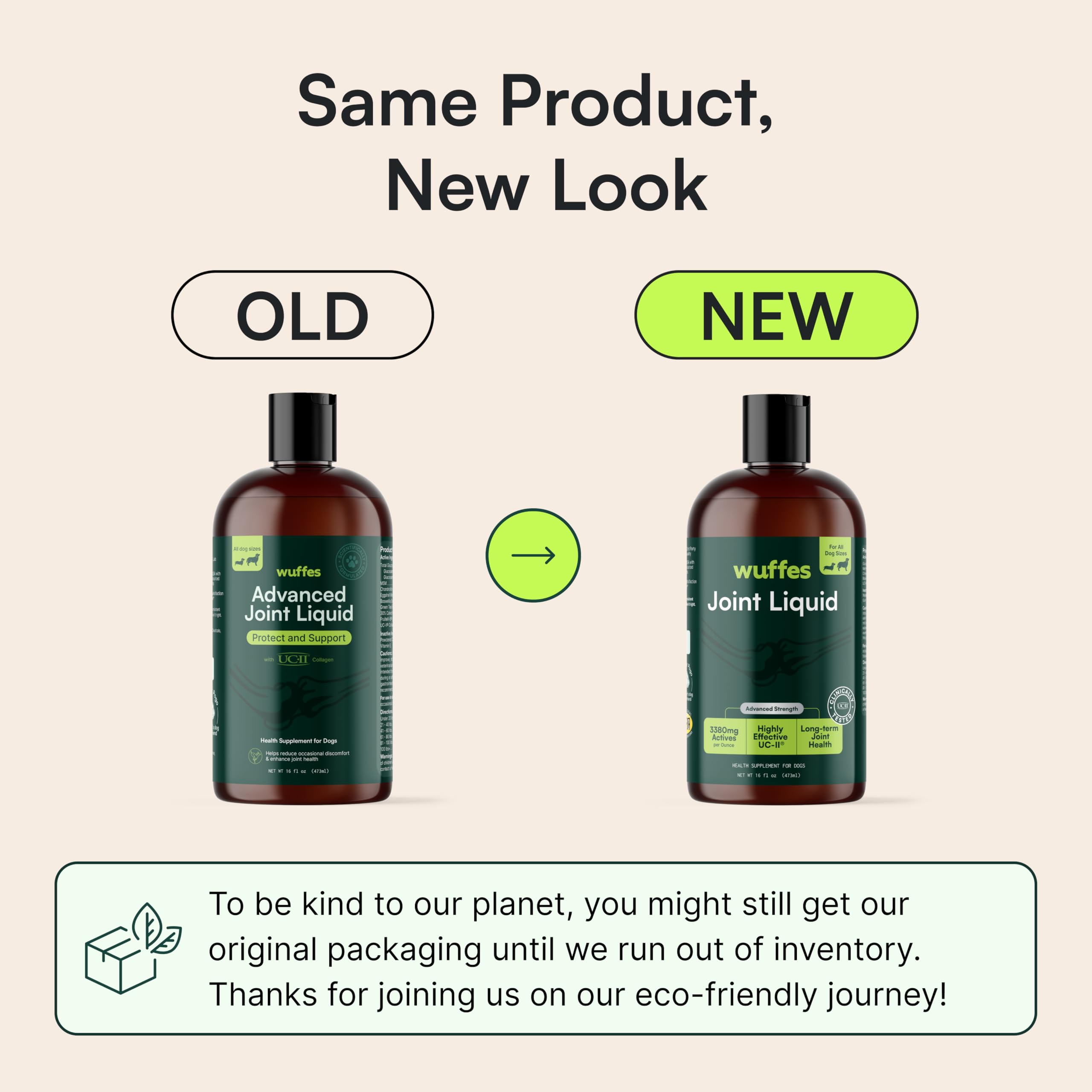 Wuffes hip-joint-liquid dropper enables precise dosing for steady mobility.