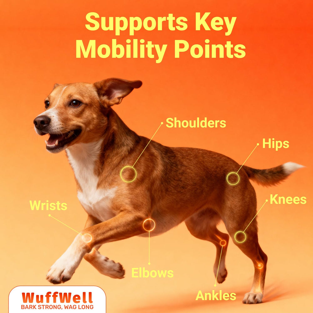 WuffWell formula with chondroitin, MSM, and hyaluronic acid.