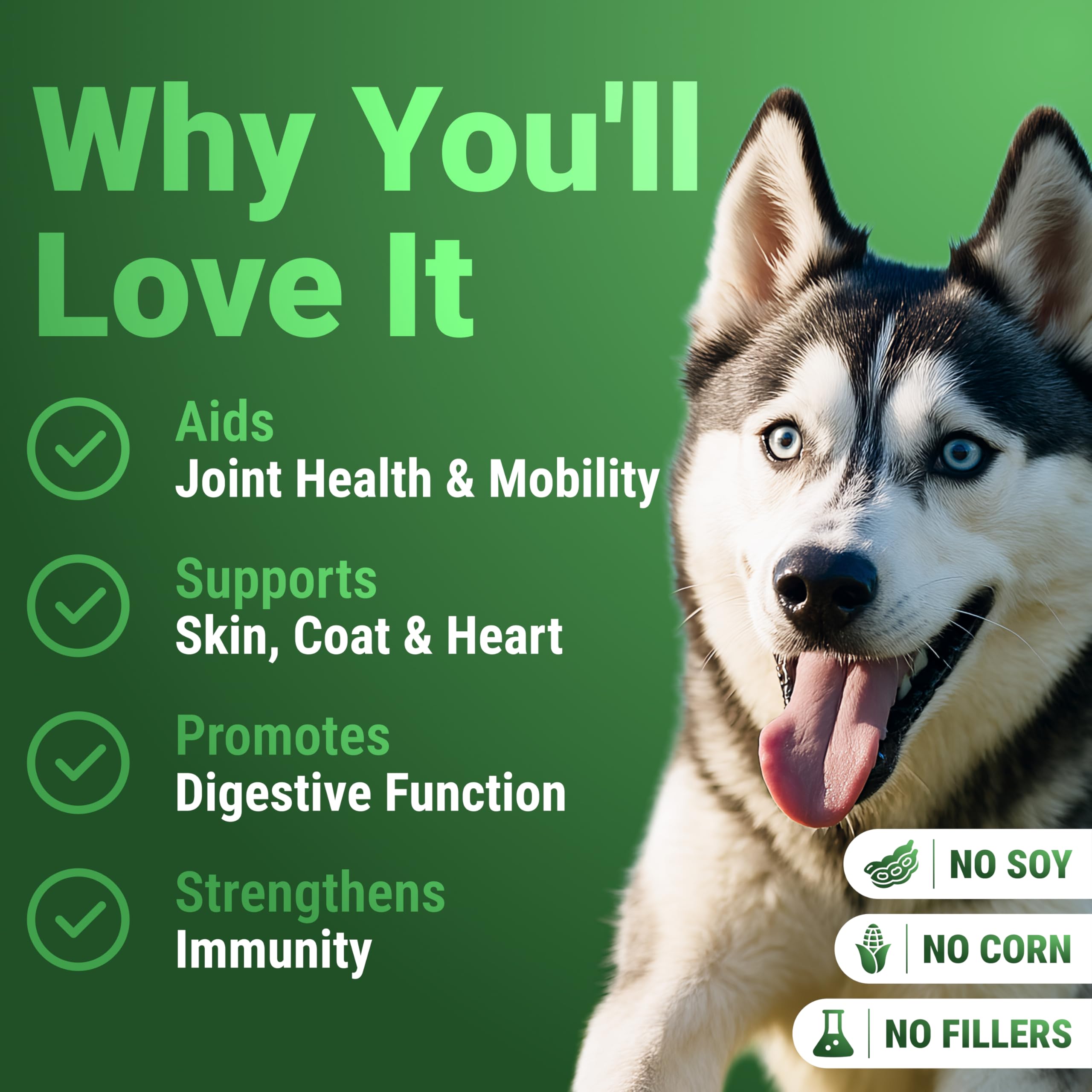 WuffWell beef-flavor serving helps dogs enjoy greens with meals.