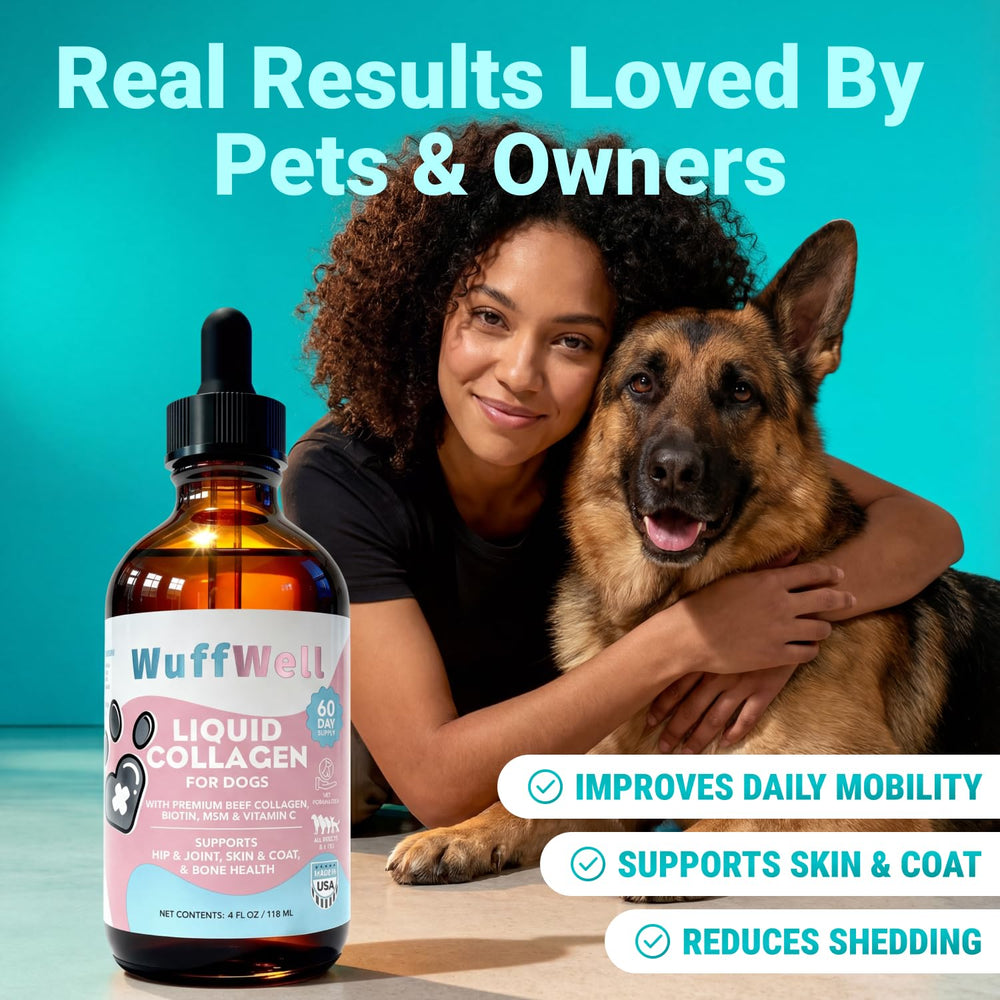 WuffWell USA-made seal on packaging indicating quality manufacturing.