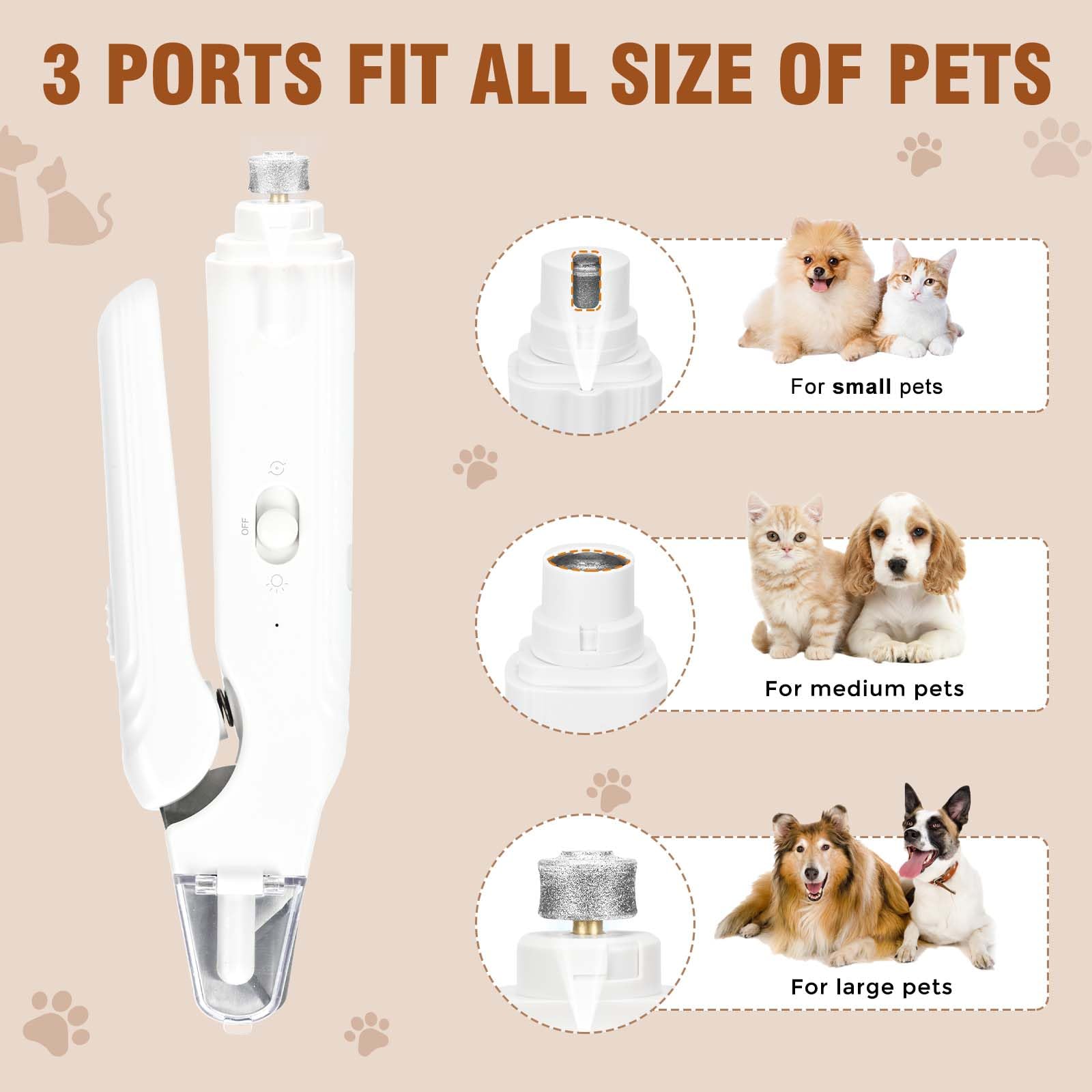 Wuioyz dog nail clippers with splash catcher for mess-free grooming.