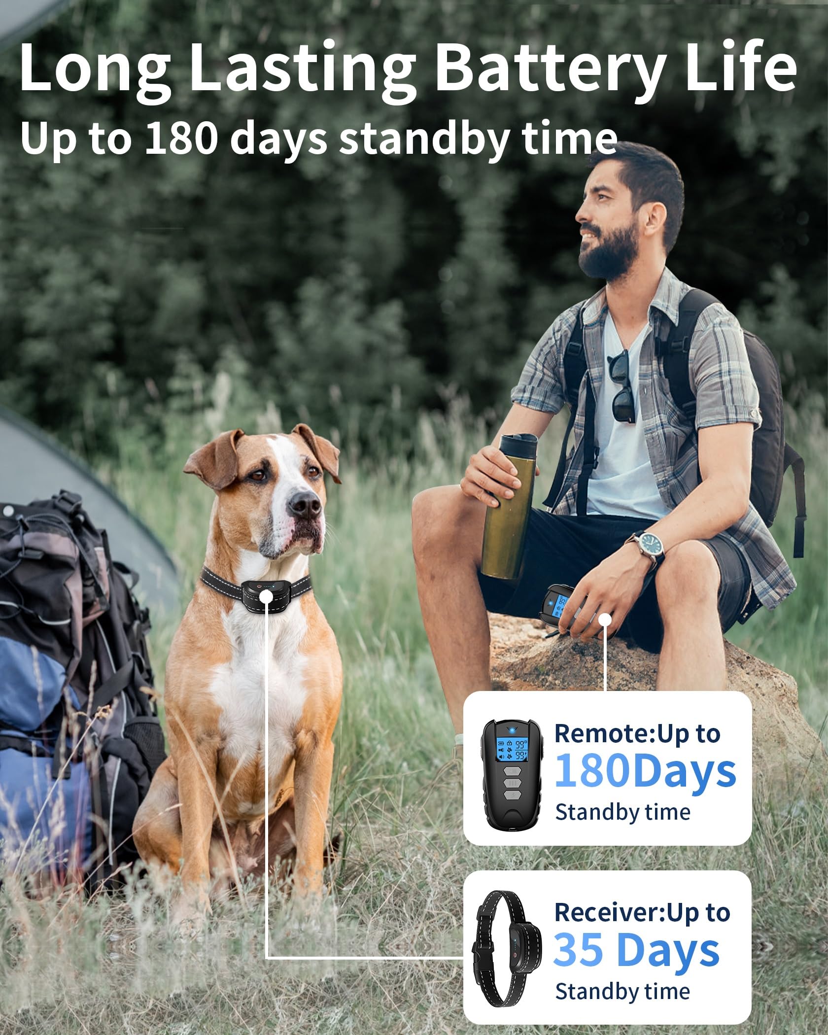 WUJ rechargeable collar battery with USB charging for quick power ready sessions.