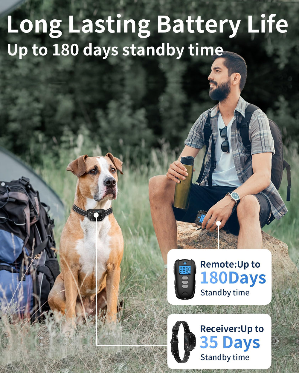 WUJ rechargeable collar battery with USB charging for quick power ready sessions.
