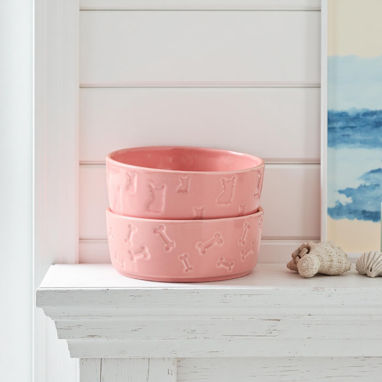WUYIAZHI pink ceramic bowls dishwasher safe icon for easy cleaning