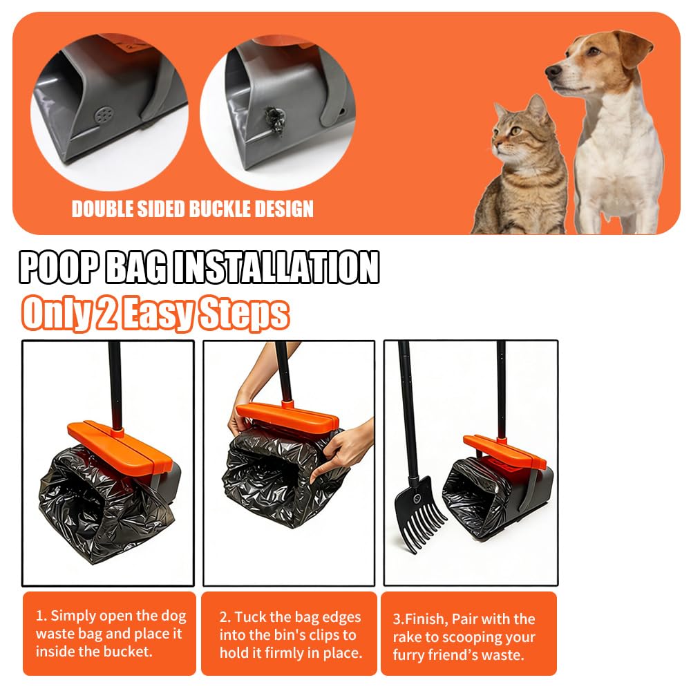 WuzoClean long-handle scoop suitable for small and large dogs