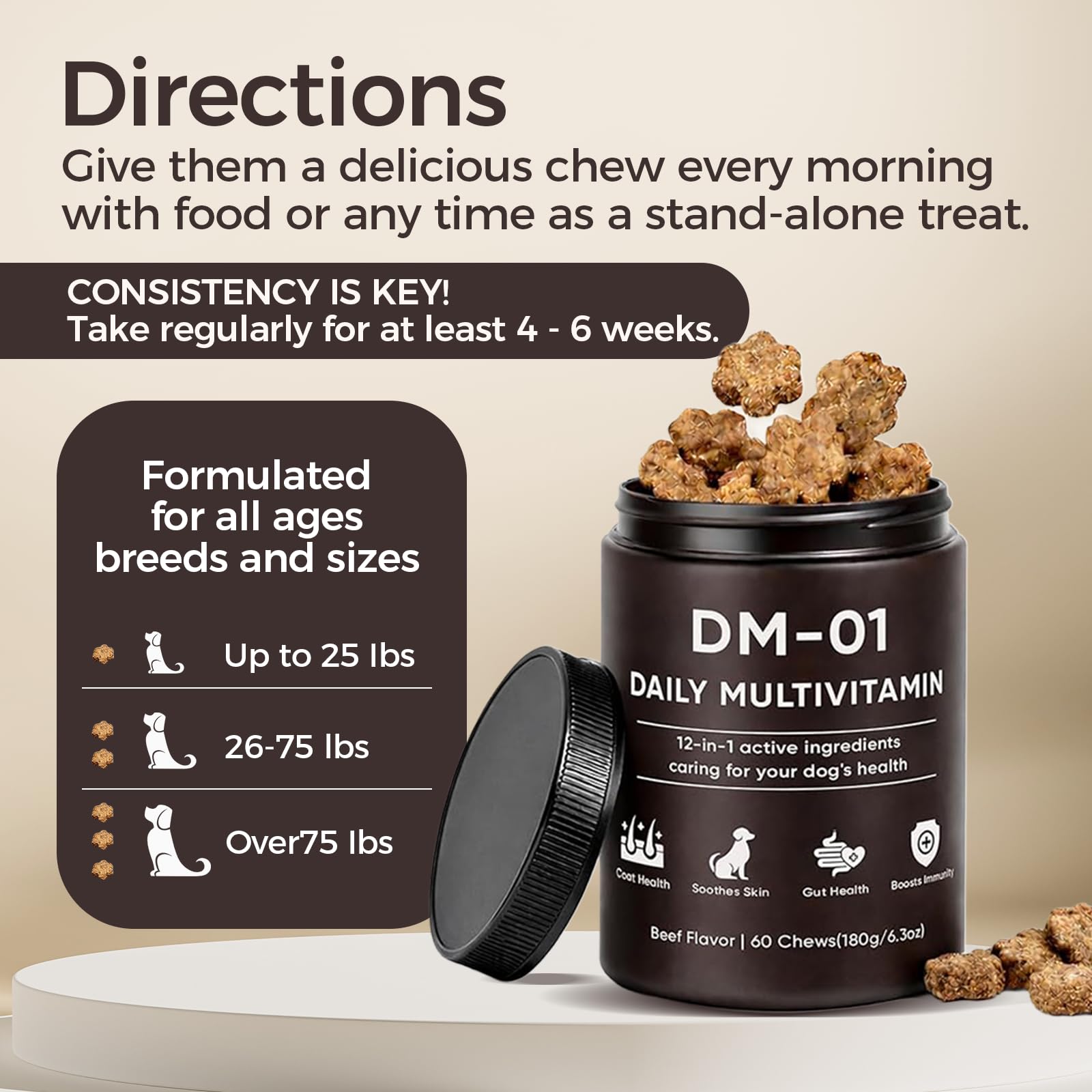 Wvnscl DM-01 probiotics help balance digestion and support immune function.