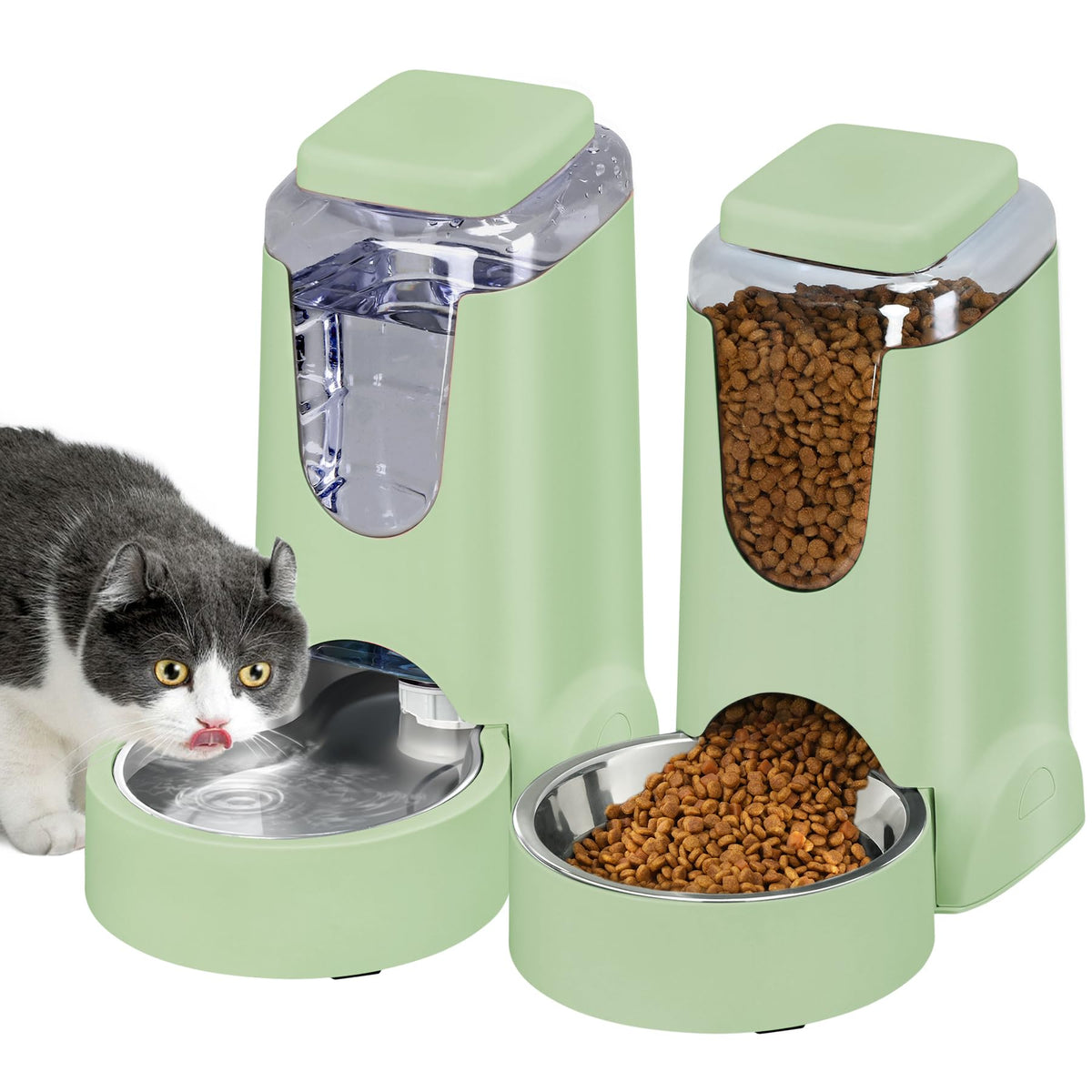 WyfKyd 2Pack Automatic Cat Feeder for hands-free pet meals.