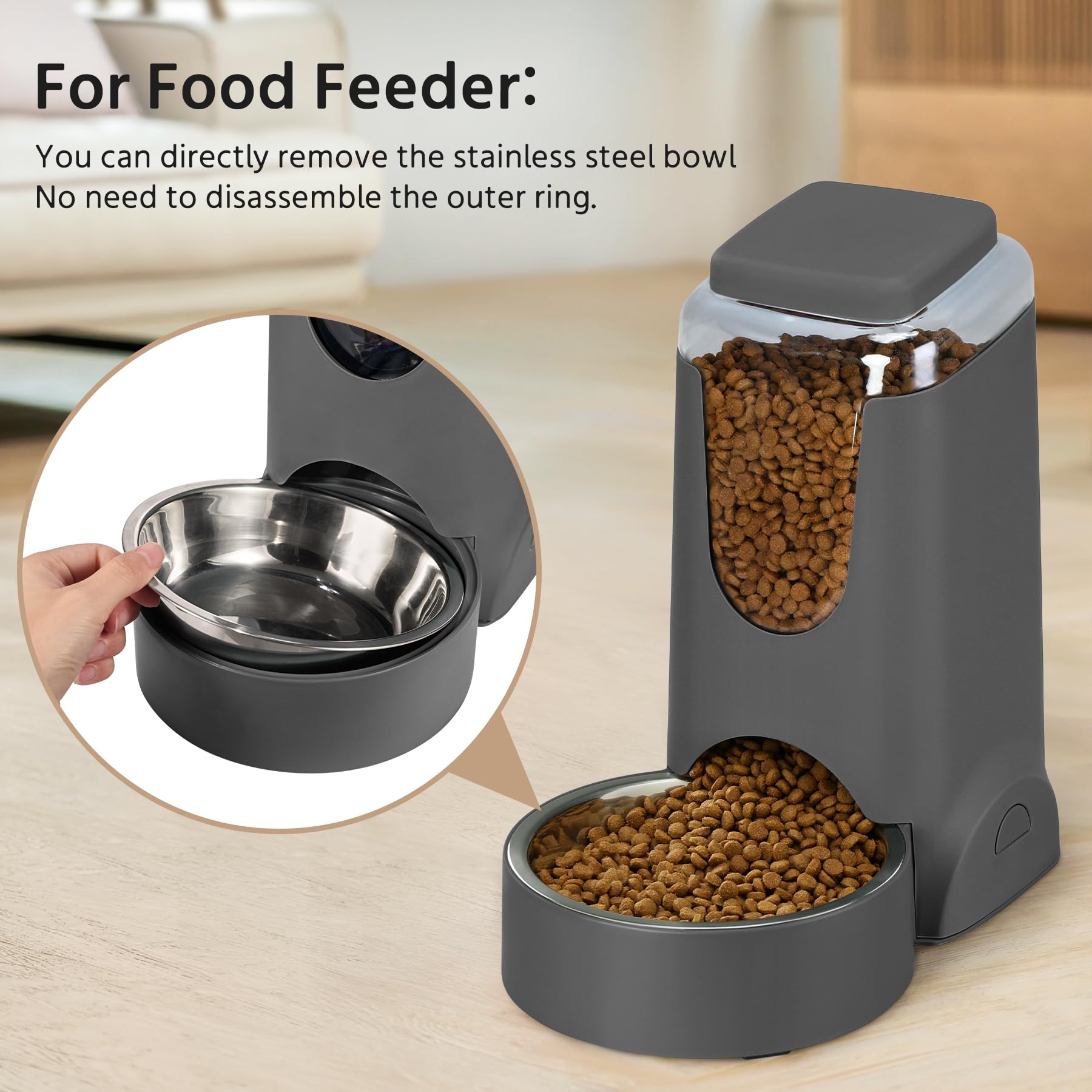 WyfKyd low-noise water output design keeps pets calm while drinking.