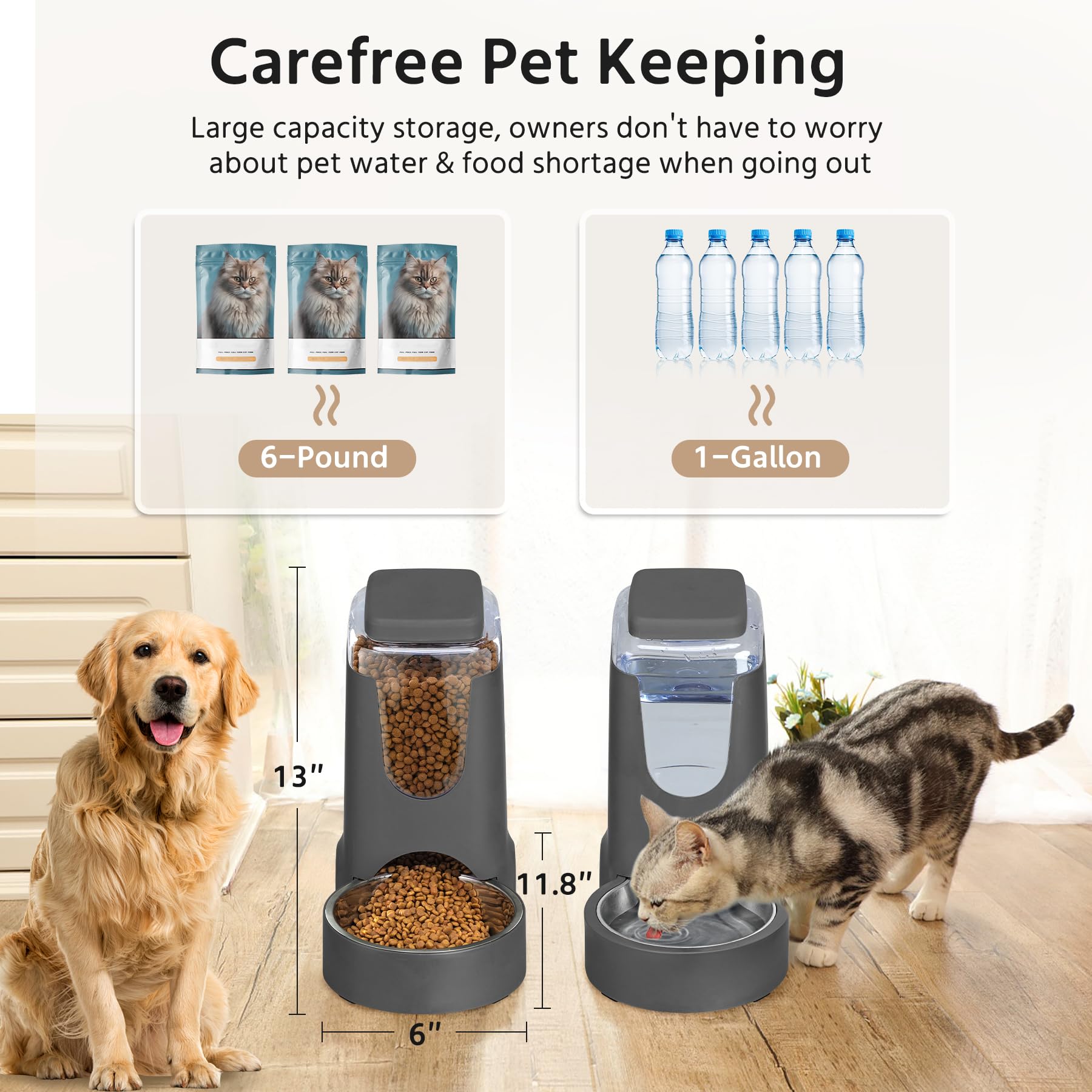 WyfKyd pet feeder with detachable stainless steel bowl for easy cleaning.