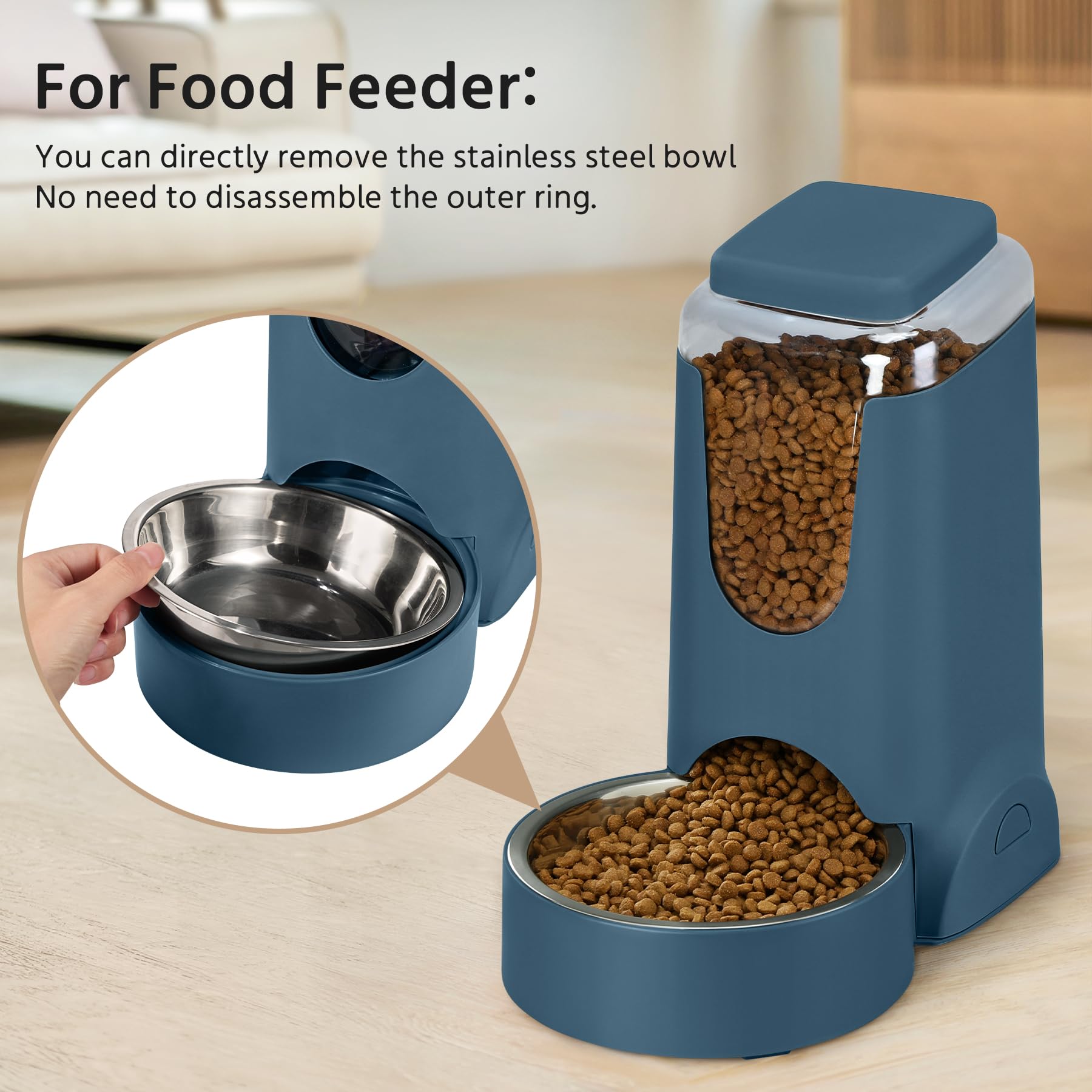 WyfKyd removable stainless steel bowl offers easy cleaning.