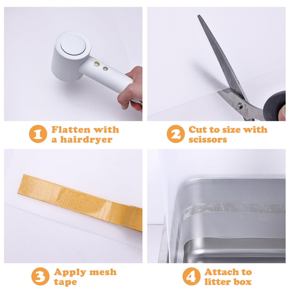 WYLUNBI transparent litter box shield protects floors while remaining visible