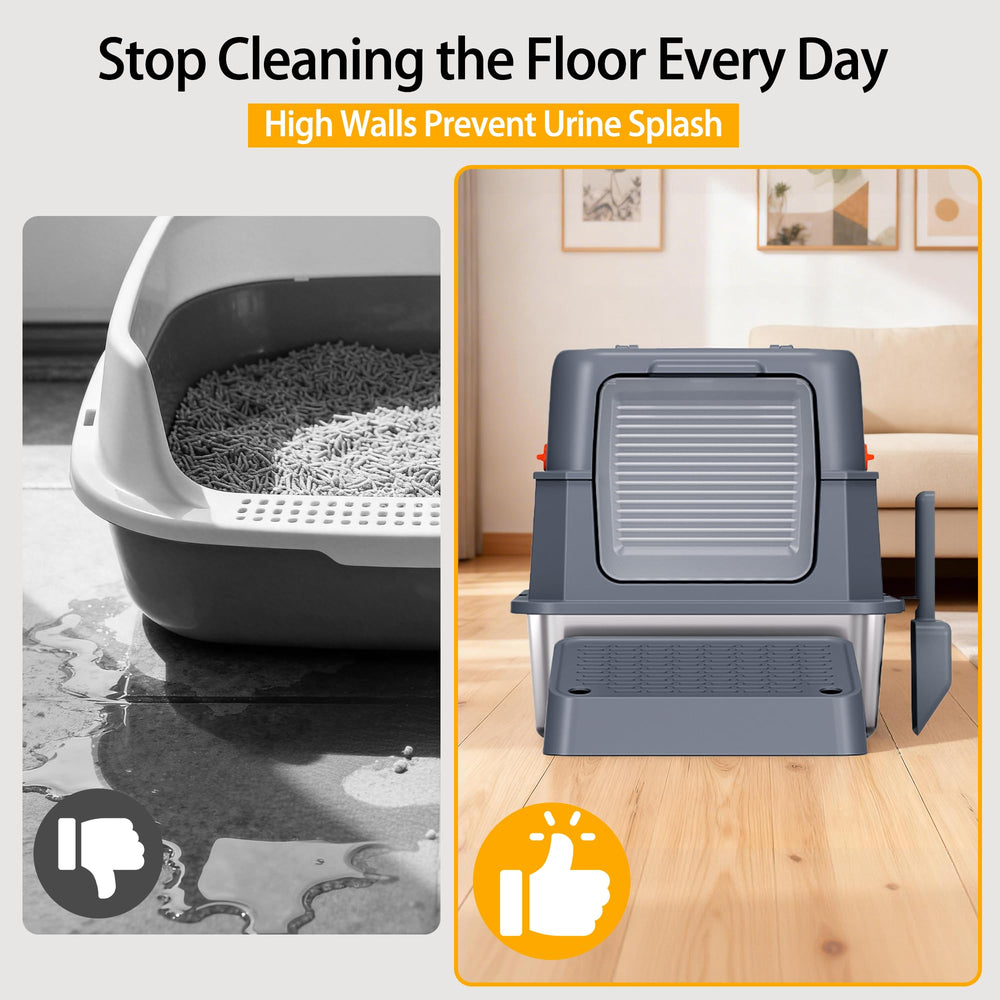 Wynsylis XL setup helps keep floors tidy and organized around the litter area
