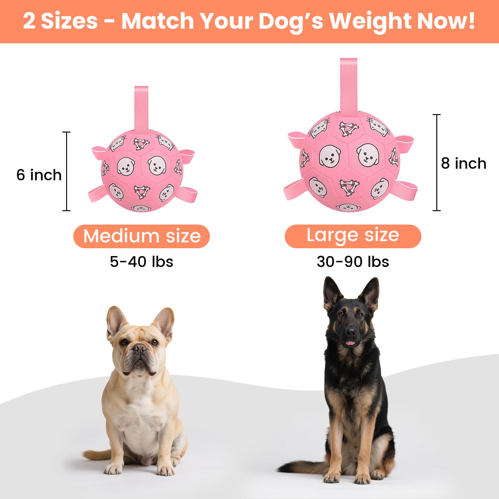 WYNTRIUM ball grab tabs close-up highlights easy gripping for fetch and tug.