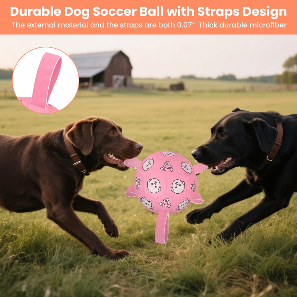 WYNTRIUM dog ball on water illustrates floatable design for pool or beach.