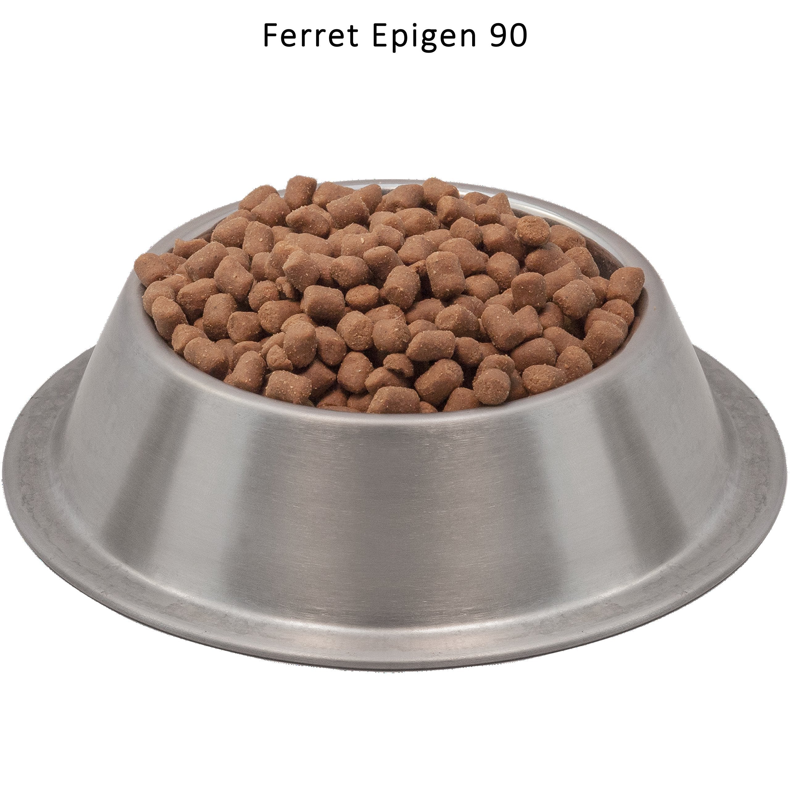 Wysong Ferret Epigen 90 bag open highlighting dense, starch-free nutrition.