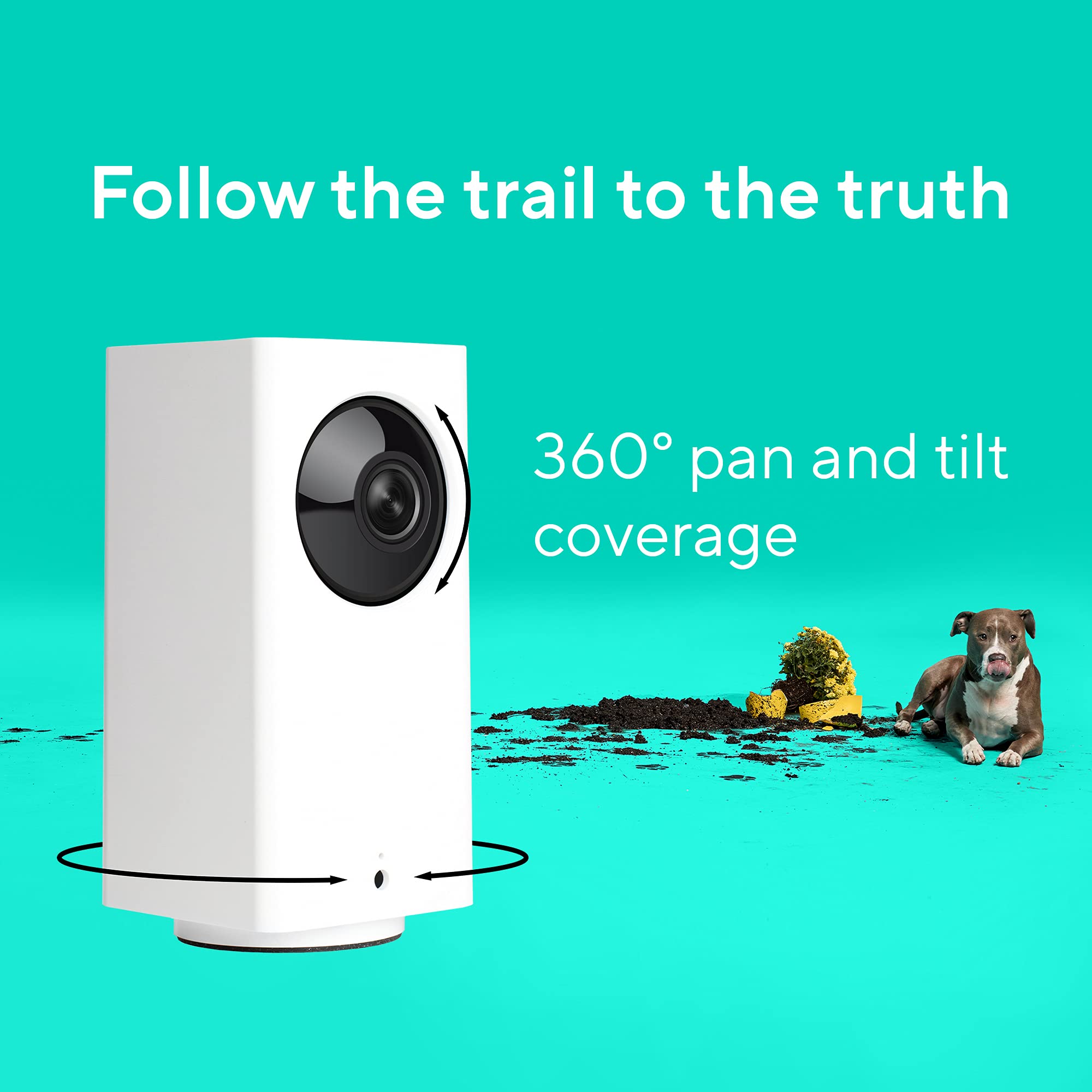 Wyze Cam Pan v2 1080p full HD delivers sharp live streaming and playback.