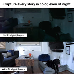 Wyze Cam Pan v2 color night vision preserves color detail in low light.