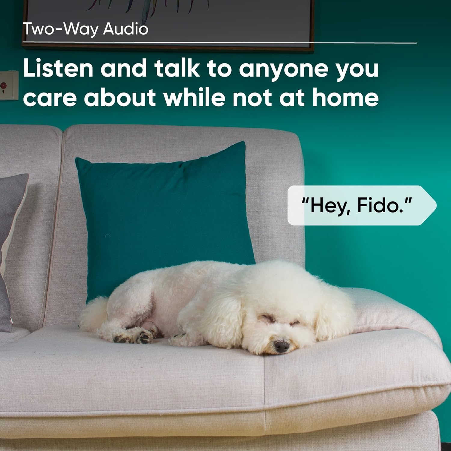 WyzeCam Cam v3 two-way audio enables remote conversations with family and pets