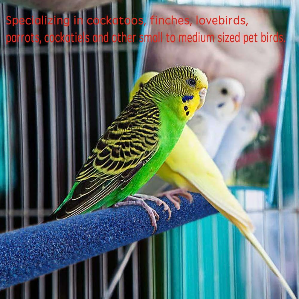 Wzttdm parrot perch stand securely attaches to cage bars.