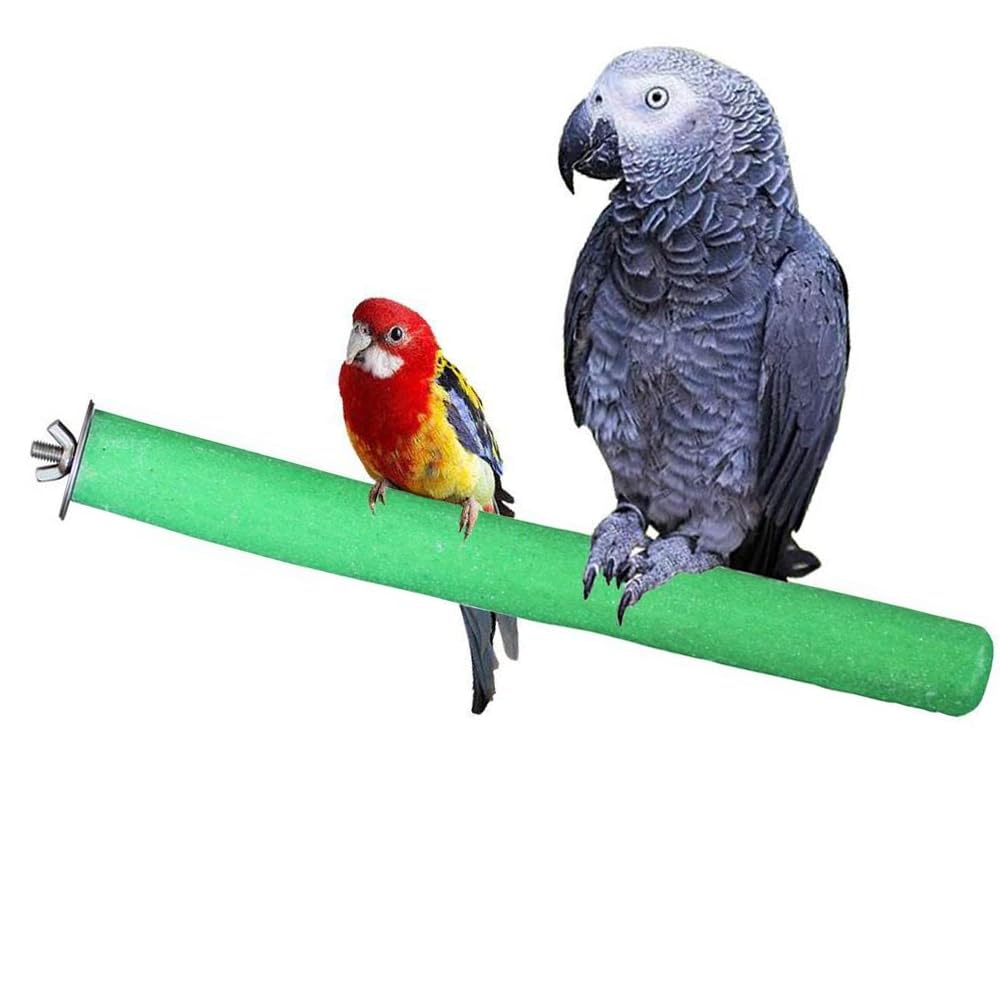 Wzttdm parrot perch stand promotes safe beak and claw maintenance.