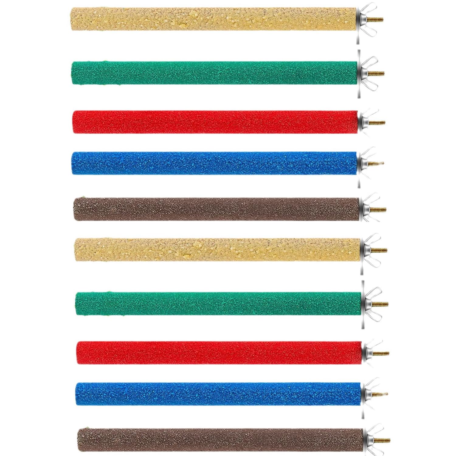 Wzttdm parrot perch stand with colorful paw grinding texture for small birds.