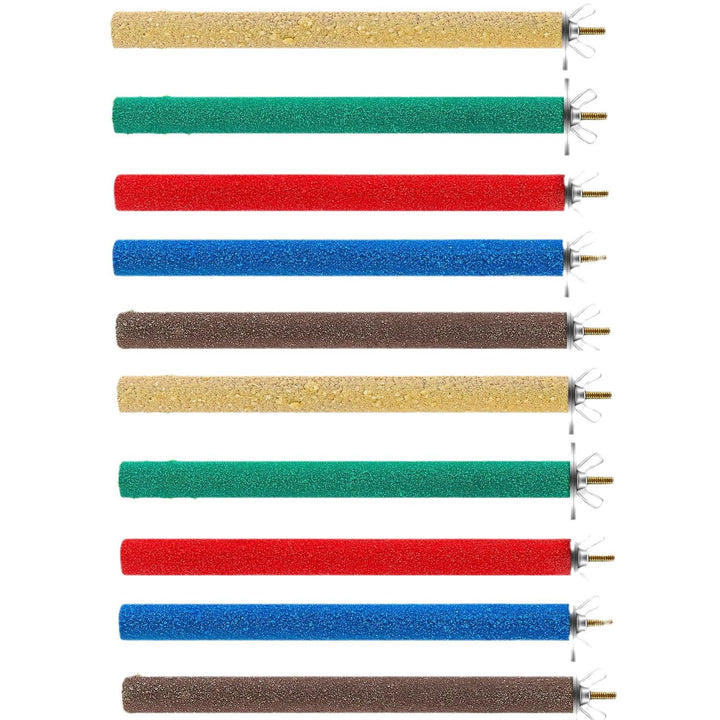 Wzttdm parrot perch stand with colorful paw grinding texture for small birds.