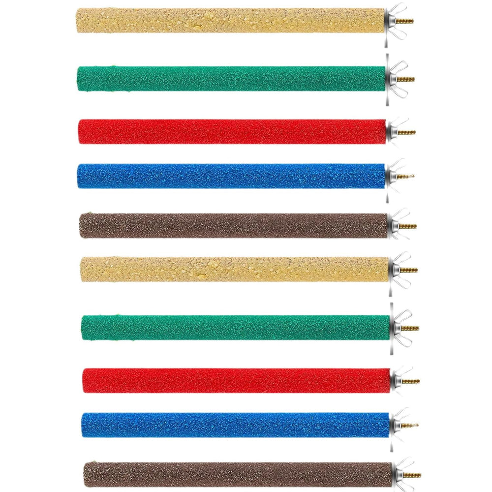 Wzttdm parrot perch stand with colorful paw grinding texture for small birds.