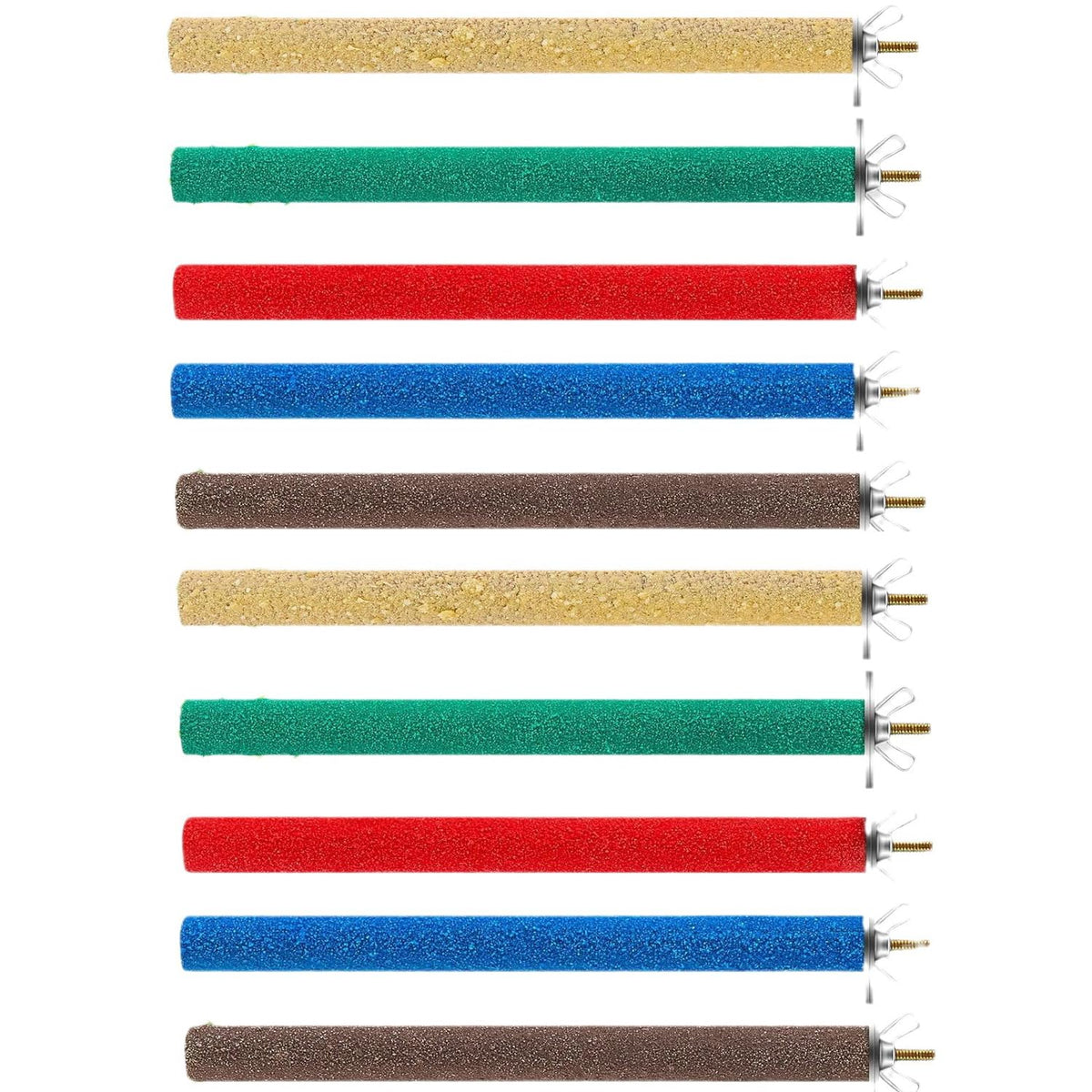 Wzttdm parrot perch stand with colorful paw grinding texture for small birds.