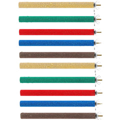 Wzttdm parrot perch stand with colorful paw grinding texture for small birds.